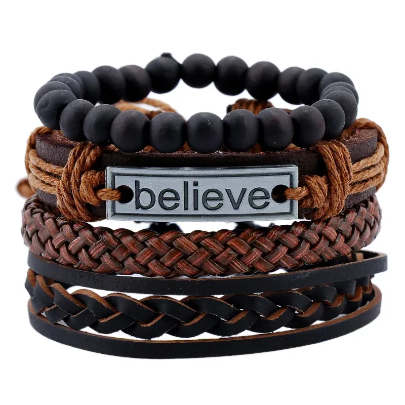 Pulsera de cuero Believe Suit