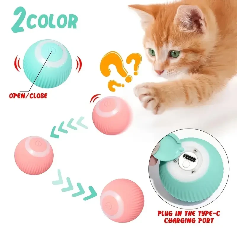 Pelota de juguete inteligente para gatos con batería de 150 mAh