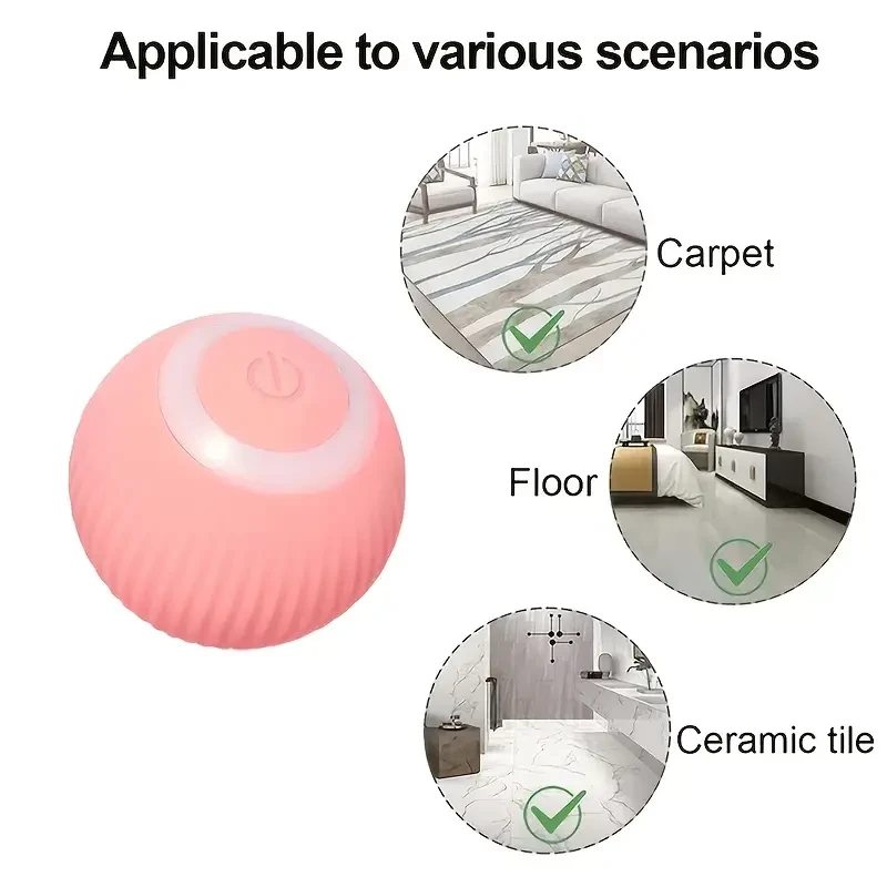 Pelota de juguete inteligente para gatos con batería de 150 mAh