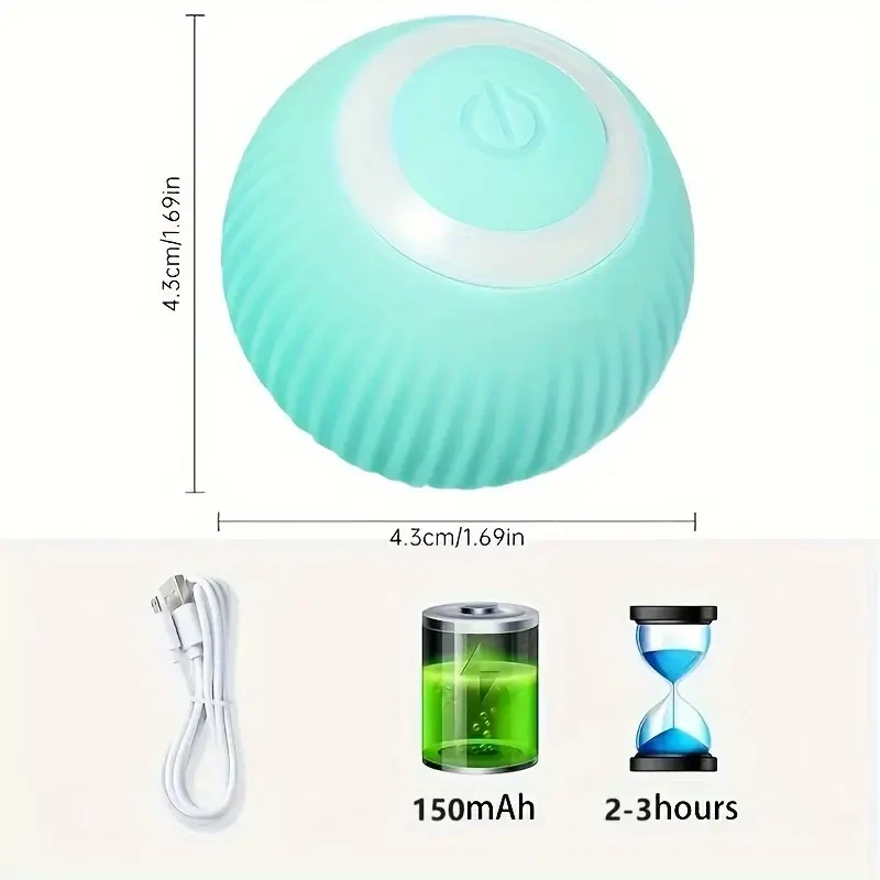 Pelota de juguete inteligente para gatos con batería de 150 mAh