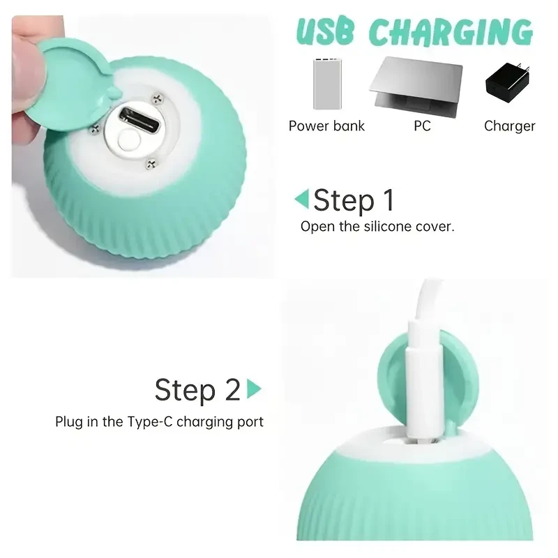 Pelota de juguete inteligente para gatos con batería de 150 mAh
