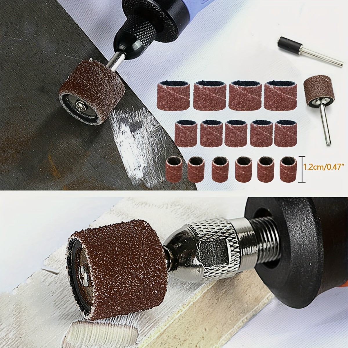 Kit completo de accesorios para herramientas rotativas de 217 piezas con cabezales de pulido, ruedas de lana, discos de corte y más para cortar, esmerilar, tallar y pulir de forma versátil.