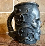 Taza de calavera de nigromante, taza artesanal estilo zombi