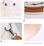 Bolso bandolera de lona de gran capacidad