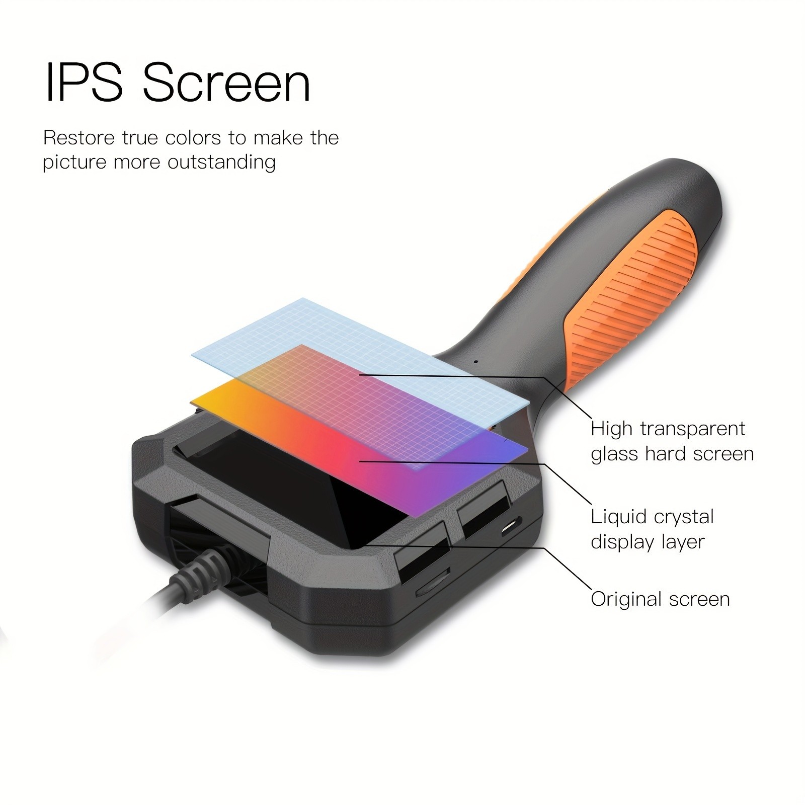 Cámara de inspección de 1080p con sonda flexible impermeable y pantalla IPS de 2,8": la herramienta perfecta para inspecciones de viviendas, tuberías y automóviles.