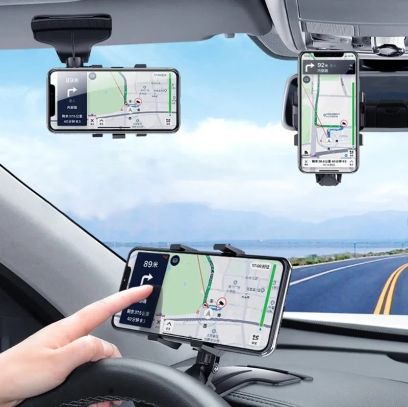 Soporte universal para teléfono con rotación de 1200 grados para salpicadero de coche