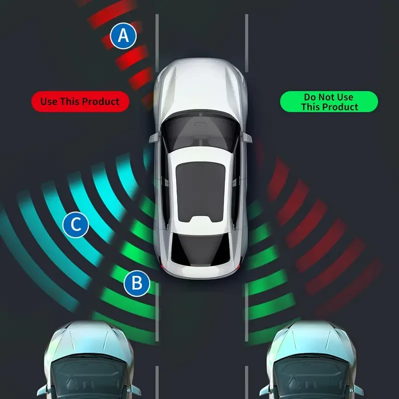 2 espejos retrovisores de ángulo amplio de 360 grados para puntos ciegos - Triple vista