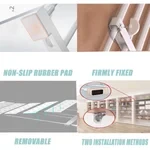 Estante de almacenamiento extensible con tensión para armario, cocina y baño.