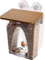 Comedero para pájaros con ventana de arco