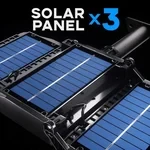 NUEVO sistema de iluminación LED solar: 3 paneles solares