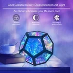 Lámpara de mesa 3D Infinity Dodecahedron: un festín visual a través de las dimensiones