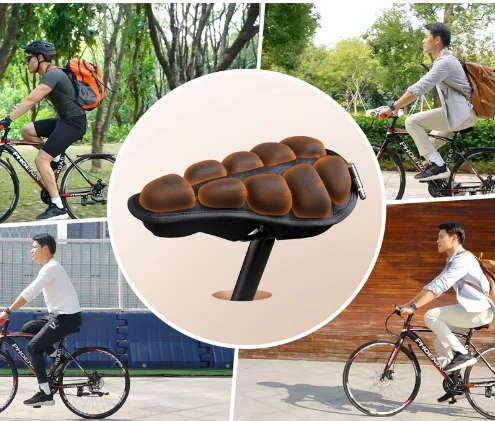 Funda de sillín Aircush, cojín de asiento inflable plegable con airbag