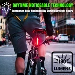 Luz trasera LED para bicicleta recargable por USB