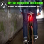 Luz trasera LED para bicicleta recargable por USB