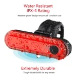 Luz trasera LED para bicicleta recargable por USB