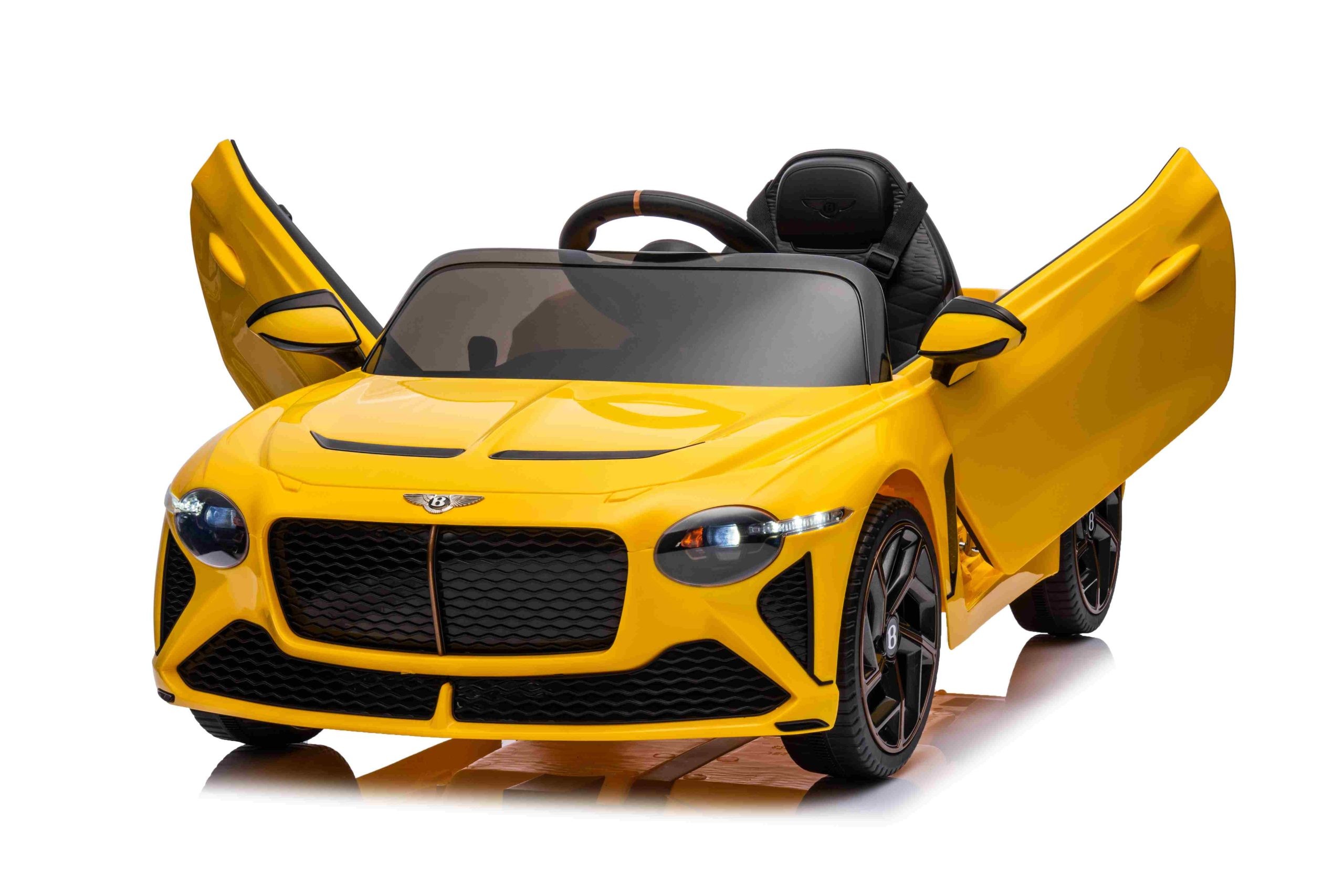 Coche de juguete Bentley amarillo con Bluetooth