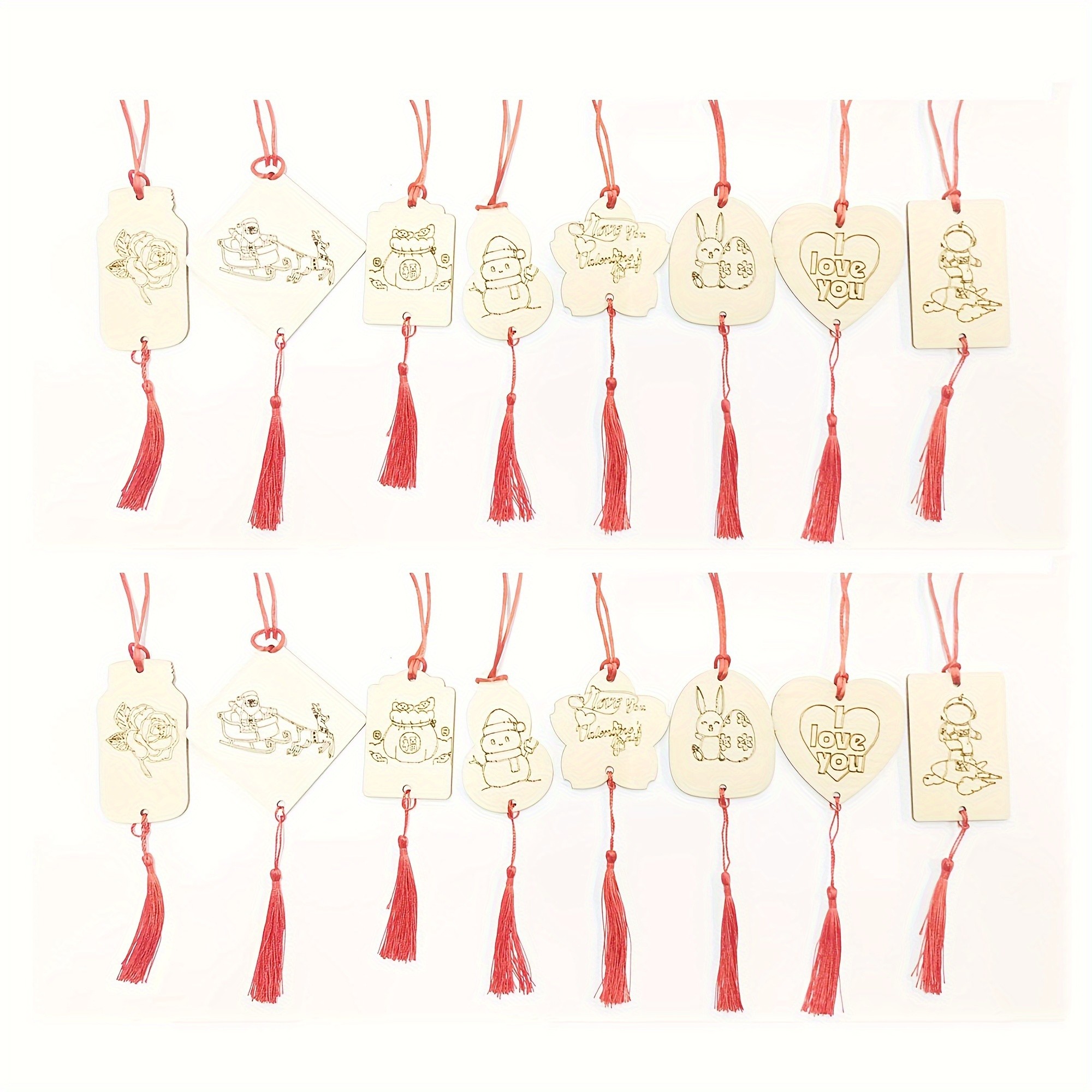 Grabador láser EasyThreed de 18 piezas para manualidades de madera, materiales de decoración DIY, perfecto para regalos y proyectos.