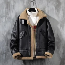 Chaqueta acolchada de lana de cordero de una sola capa con forro polar de moda