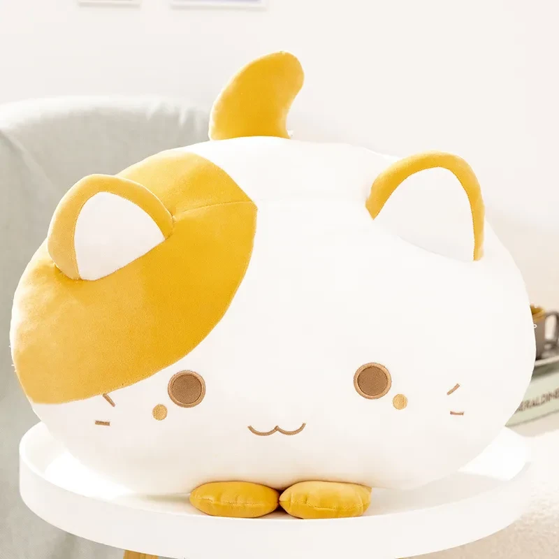 Muñeco de peluche de gato perezoso de cuerpo suave con almohada