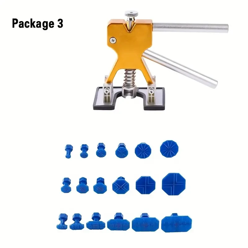 Kit de reparación de abolladuras de carrocería sin pintura: reparación instantánea de abolladuras de coche con lengüetas de extracción y alfombrillas