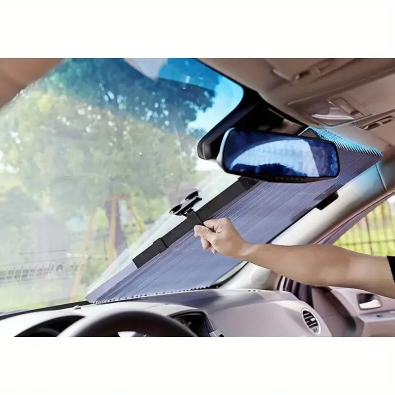 Parasol para cristal trasero de coche: retráctil y plegable para máxima comodidad.