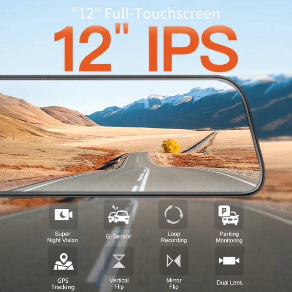 Cámara de salpicadero con espejo retrovisor inteligente Full HD de 2160P