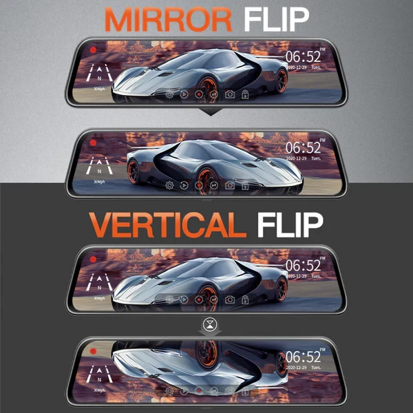 Cámara de salpicadero con espejo retrovisor inteligente Full HD de 2160P