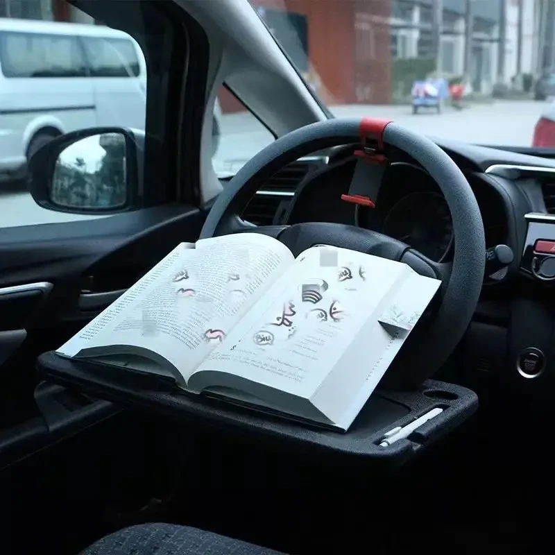 Bandeja multifuncional para volante de coche