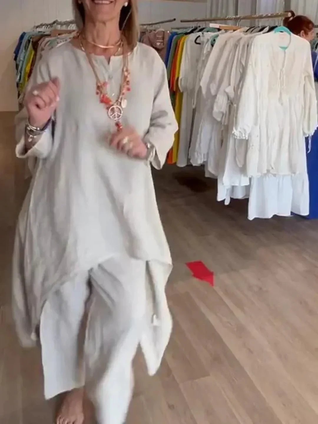 Marie - Traje pantalón de lino para mujer