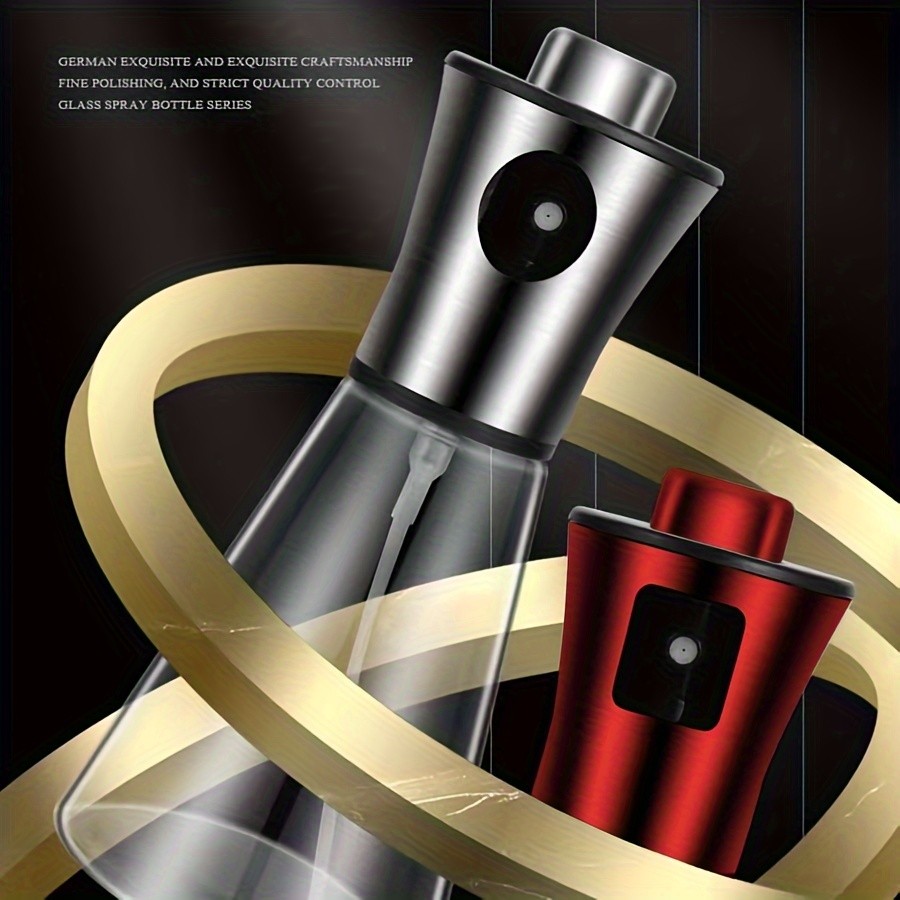 Botella rociadora de aceite de acero inoxidable 304 - Recipiente rociador de aceite de vidrio presurizado para cocina, aceite de oliva, comestible, barbacoa - Ideal para restaurantes y ocasiones especiales como Eid al-Adha Mubarak
