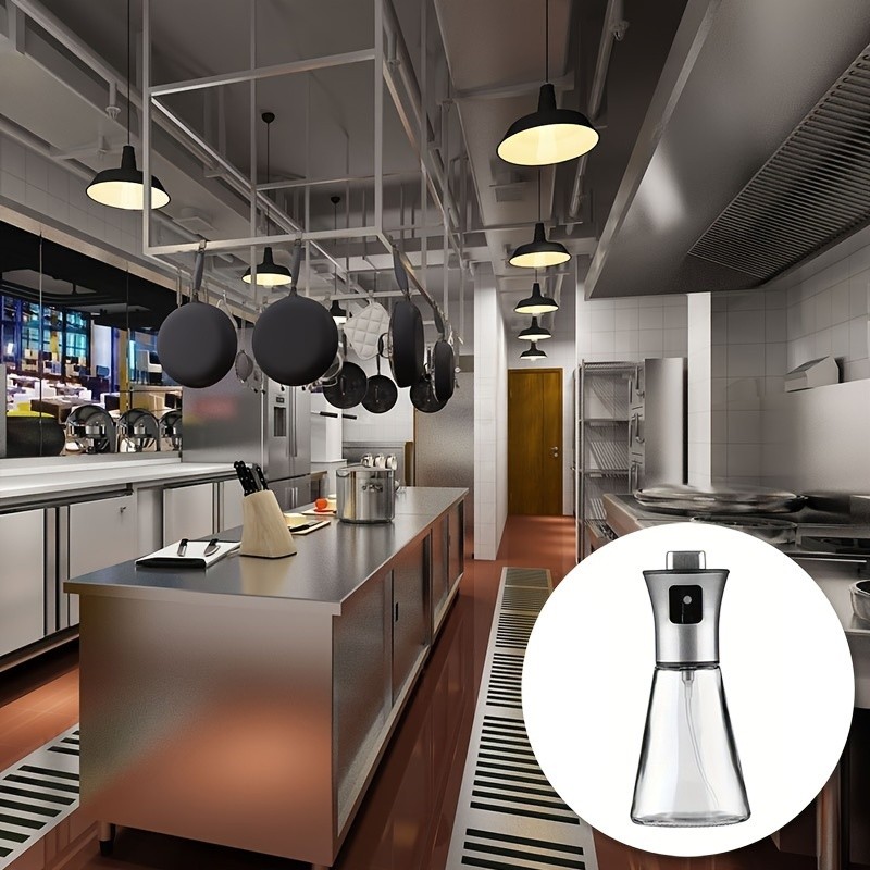 Botella rociadora de aceite de acero inoxidable 304 - Recipiente rociador de aceite de vidrio presurizado para cocina, aceite de oliva, comestible, barbacoa - Ideal para restaurantes y ocasiones especiales como Eid al-Adha Mubarak