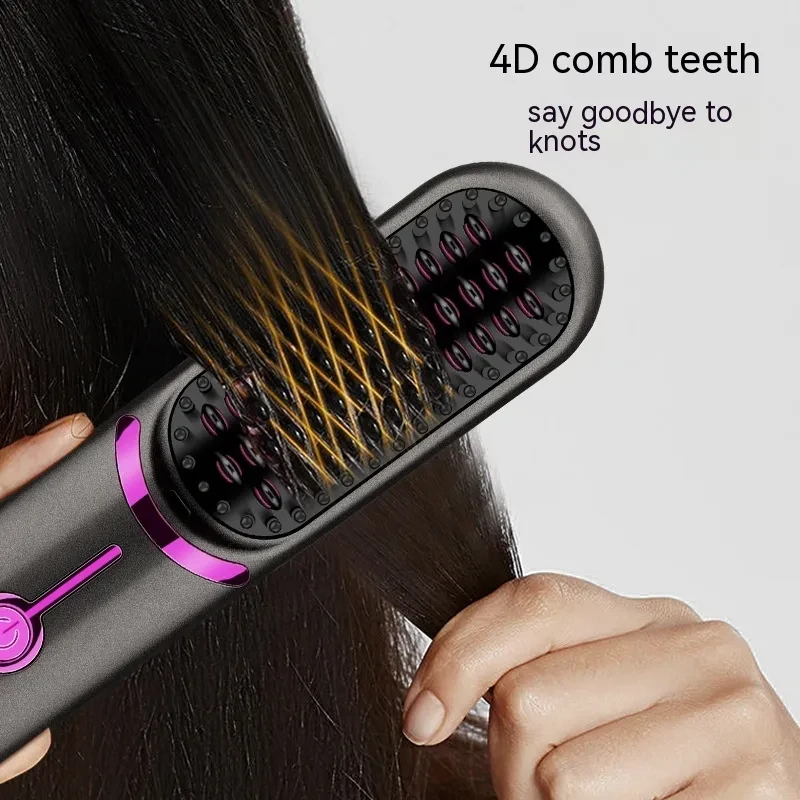 Peine recto inalámbrico con carga USB y rollos de peine de peluquería