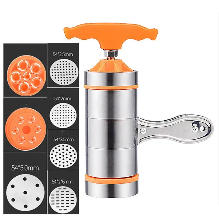 Máquina de pasta pequeña para el hogar, prensadora de acero inoxidable