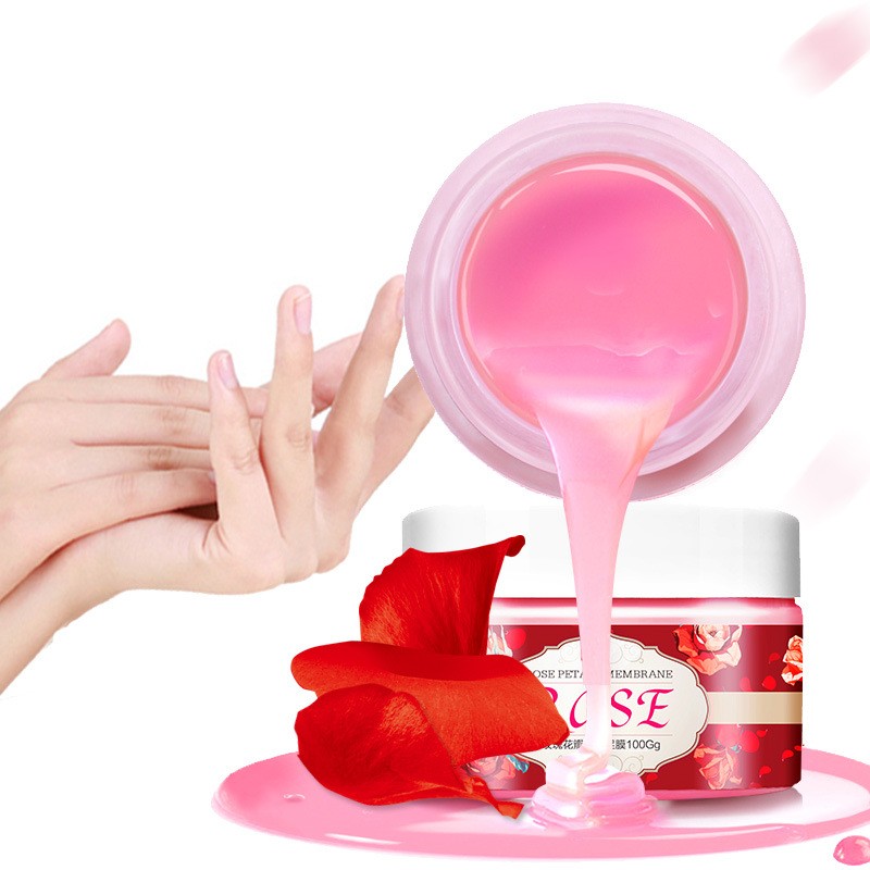 Mascarilla de manos de rosa para eliminar la piel muerta