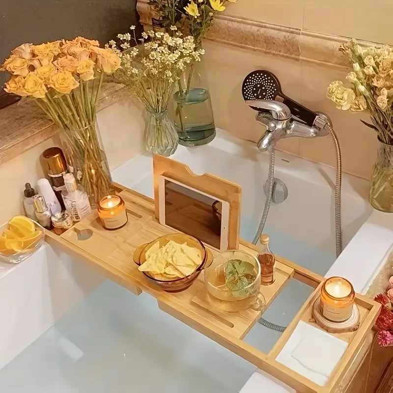 Bandeja de bañera retráctil