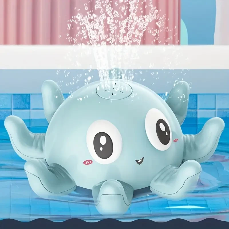 Pulpo pequeño con pulverizador automático de agua por inducción para baño