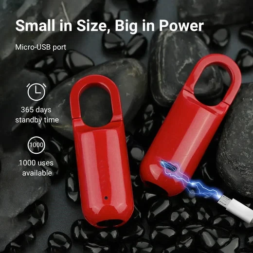 Candado de huella dactilar portátil, inteligente y recargable por USB