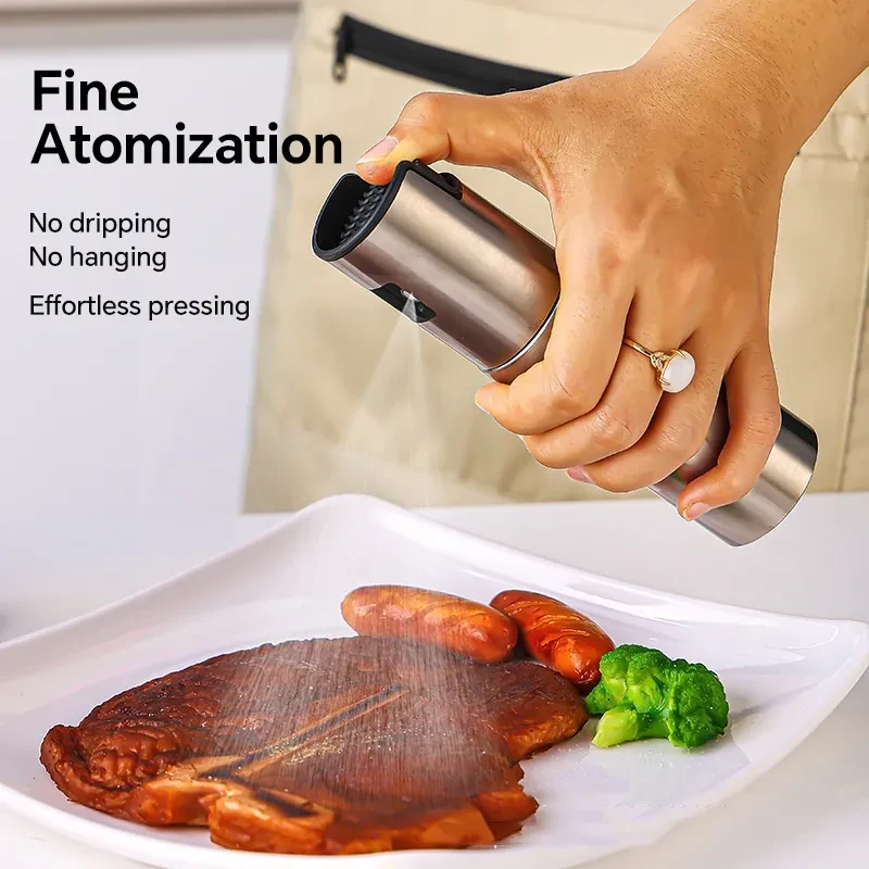 Lata de aerosol de combustible, suministros de cocina para el hogar, artefacto, botella de inyección de aceite de acero inoxidable, botella de especias, tipo prensa de aerosol, botella de aceite para barbacoa, utensilios de cocina