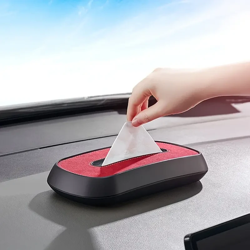Caja de pañuelos para coche de doble uso con placa de estacionamiento: parasol, asiento y claraboya.