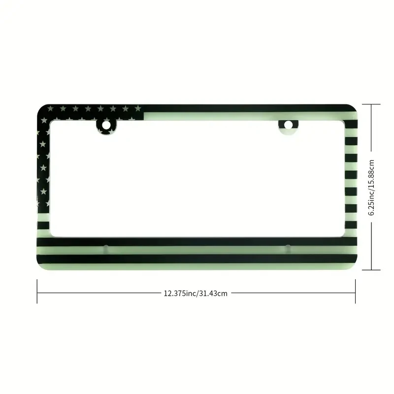 Marco para matrícula que brilla en la oscuridad: duradero, reflectante y resistente a la intemperie
