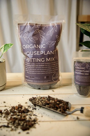 Mezcla orgánica para macetas de plantas de interior