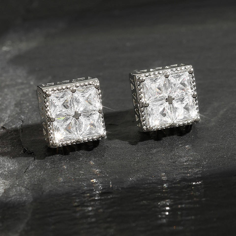 European And American Fashion Cool Square Earrings
