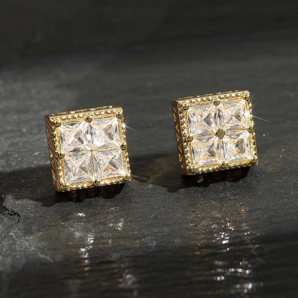 European And American Fashion Cool Square Earrings