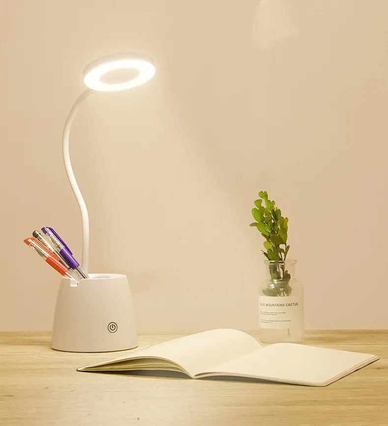 Lámpara de mesa plegable LED con protección ocular