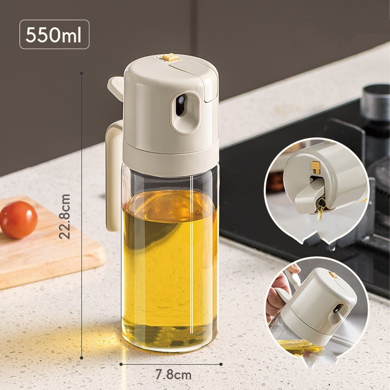 Botella pulverizadora de aceite 2 en 1