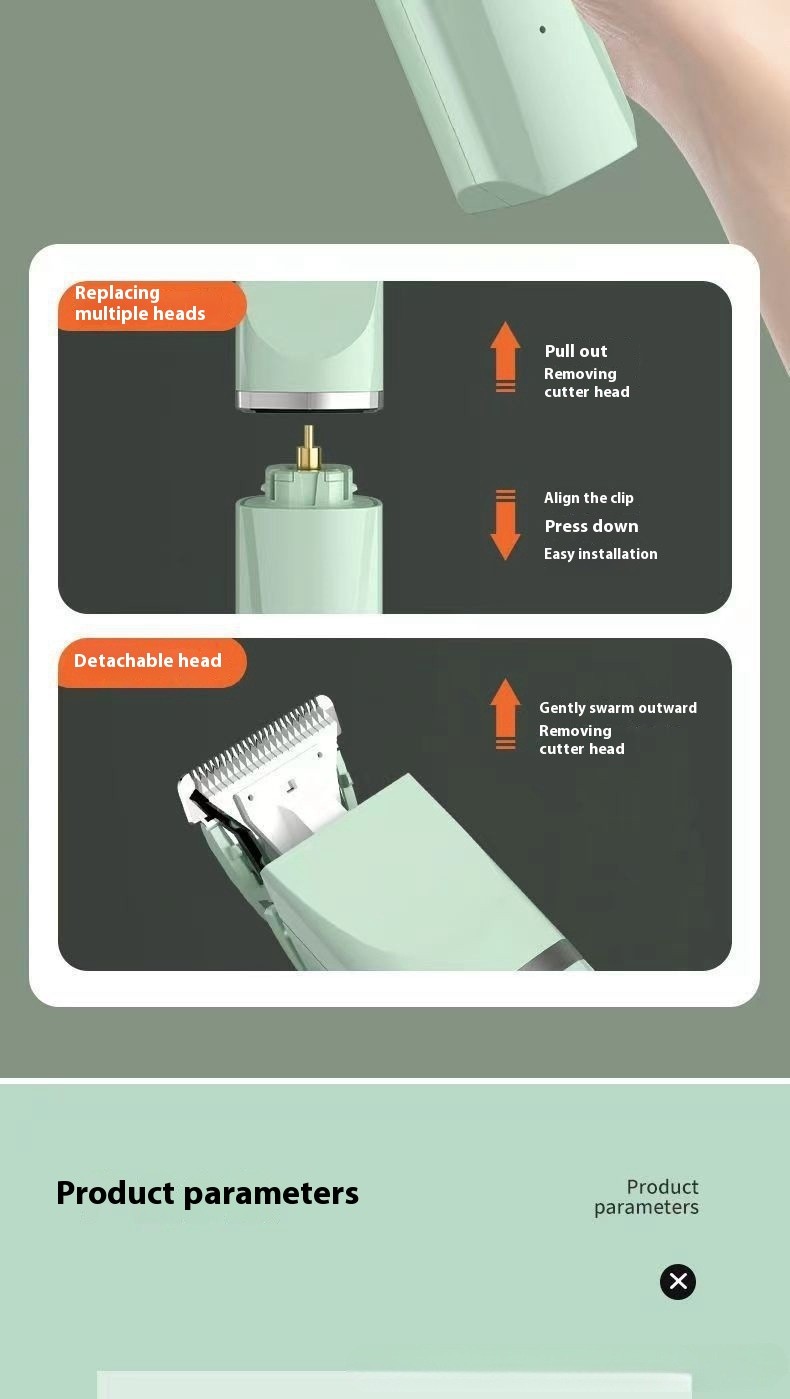 Afeitadora femenina recargable y silenciosa cuatro en uno para mascotas