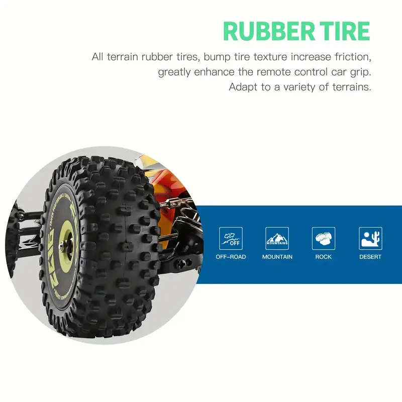 WLtoys XKS 144010 - Coche de control remoto todoterreno de alta velocidad (75 km/h, escala 1/14, 2,4 GHz), 4x4, RTR, con chasis metálico