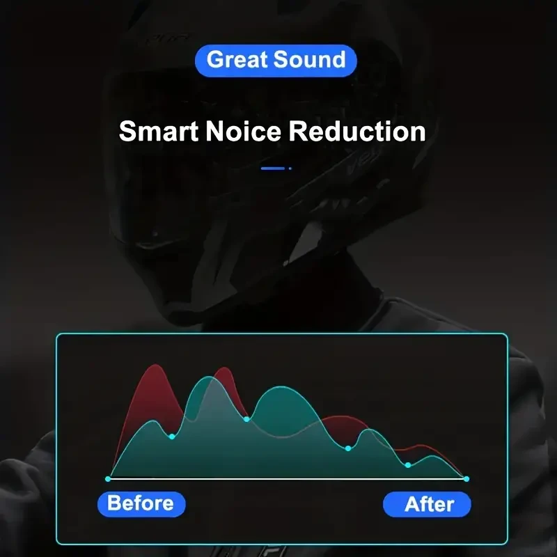 Auriculares inalámbricos para casco de motocicleta con llamadas manos libres y reproductor de música