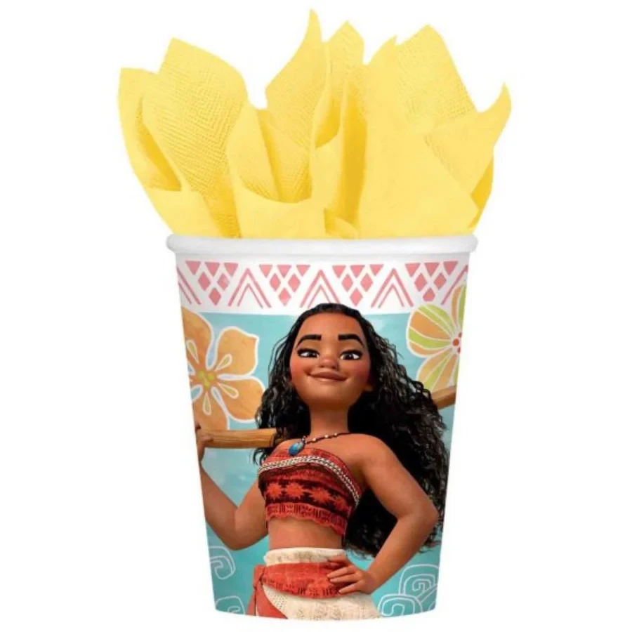 Vasos de papel de Moana de 266 ml (paquete de 8)