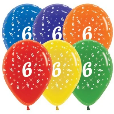 Globos de cristal con diseño de joya para 6 años (paquete de 25)